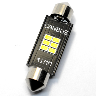 LED žárovka C5W 6 SMD 3020 (41mm) CAN BUS - Bílá 10 - 30V, CFS30203