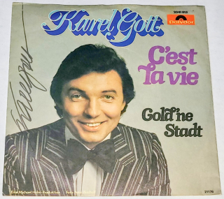 Karel Gott – C'est La Vie 1976, Vinyl 7" Single (autogram, podpis)