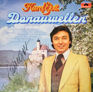 Karel Gott – Donauwellen 1978 NM, VYPRANÁ Vinyl (LP) autogram, podpis