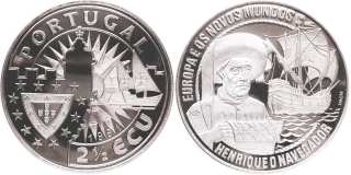 2,5 ECU Henrique o navegador 1991, mince Portugalsko