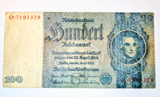 100 Mark 1935 - Německo, bankovka