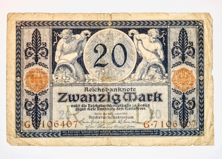 20 Mark 1915 - Německo, bankovka