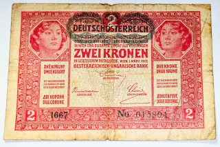 2 Kronen 1917 - Rakousko-Uhersko, bankovka
