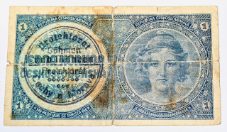 1 Koruna - Krone (Protektorát Čechy a Morava) bankovka