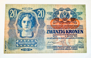20 Kronen 1913 - Rakousko-Uhersko, bankovka