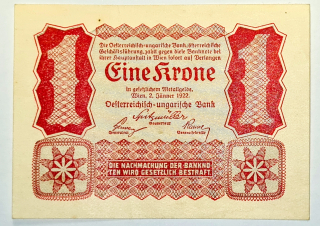 1 Krone 1922 - Rakousko-Uhersko, bankovka
